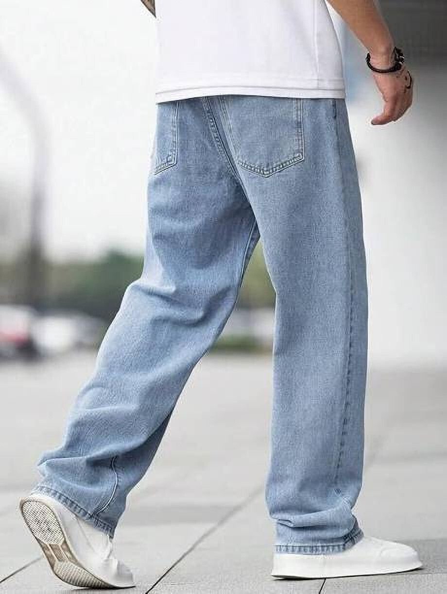 Next Denim Men's Light Blue Loose Fit Mid Rise Jeans – ND-024 - Image 2