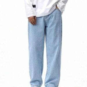 Next Denim Men's Light Blue Loose Fit Mid Rise Jeans – ND-066