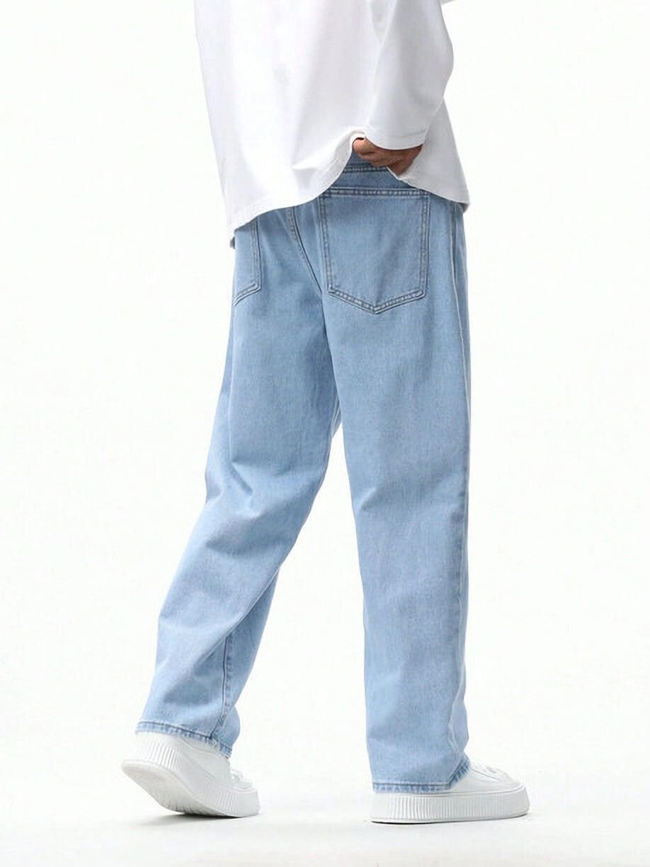 Next Denim Men's Light Blue Loose Fit Mid Rise Jeans – ND-064 - Image 2