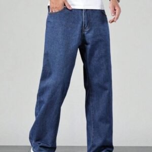 Vasura Jeans Loose Fit Mid Rise Dark Blue Men Denim Jeans