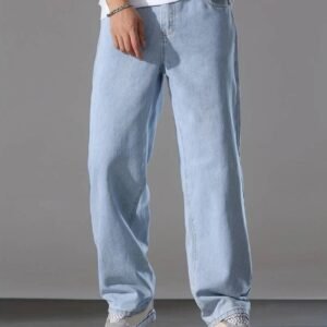 Next Denim Men's Light Blue Straight Fit Mid Rise Jeans – ND-010