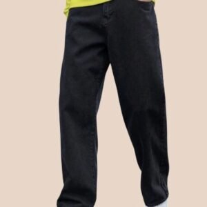 Vasura Jeans Loose Fit Mid Rise Black Men Denim Jeans