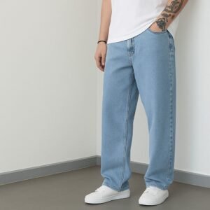 Next Denim Men's Light Blue Loose Fit Mid Rise Jeans – ND-018