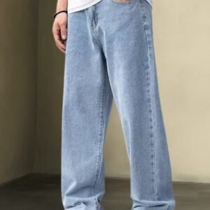 Next Denim Men's Light Blue Straight Fit Mid Rise Jeans – ND-065
