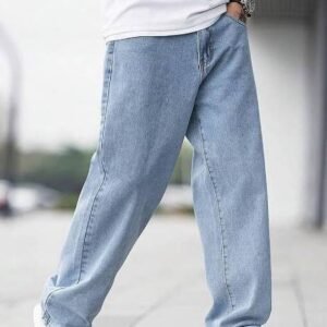 Vasura Jeans Loose Fit Mid Rise Light Blue Men Denim Jeans