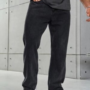 Next Denim Men's Dark Grey Loose Fit Mid Rise Jeans – ND-036