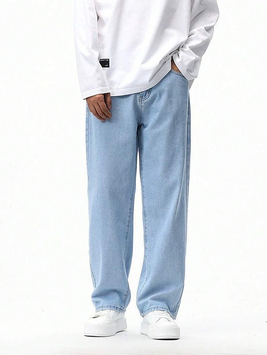 Next Denim Men's Light Blue Straight Fit Mid Rise Jeans – ND-014